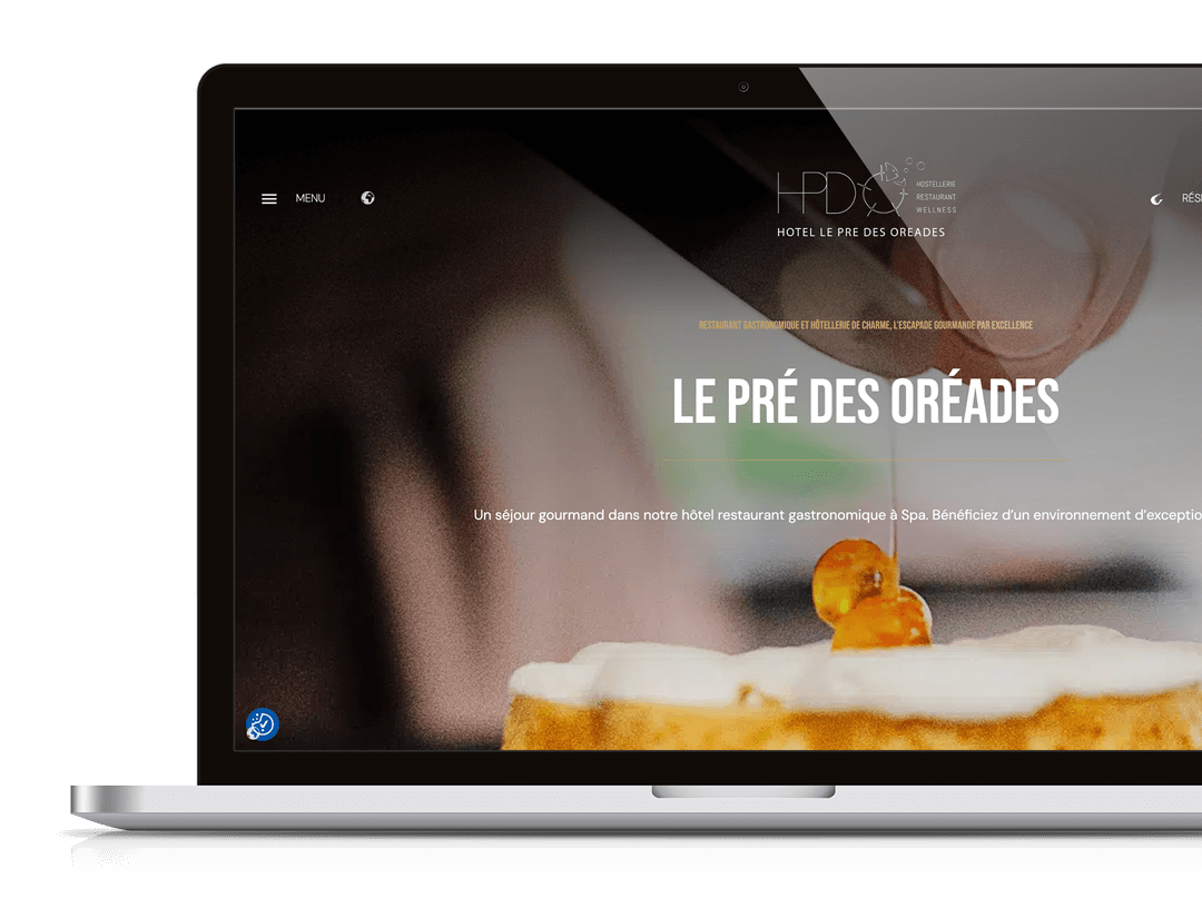 Mock-up laptop hôtel le pré des oréades Mock-up laptop hôtel le pré des oréades